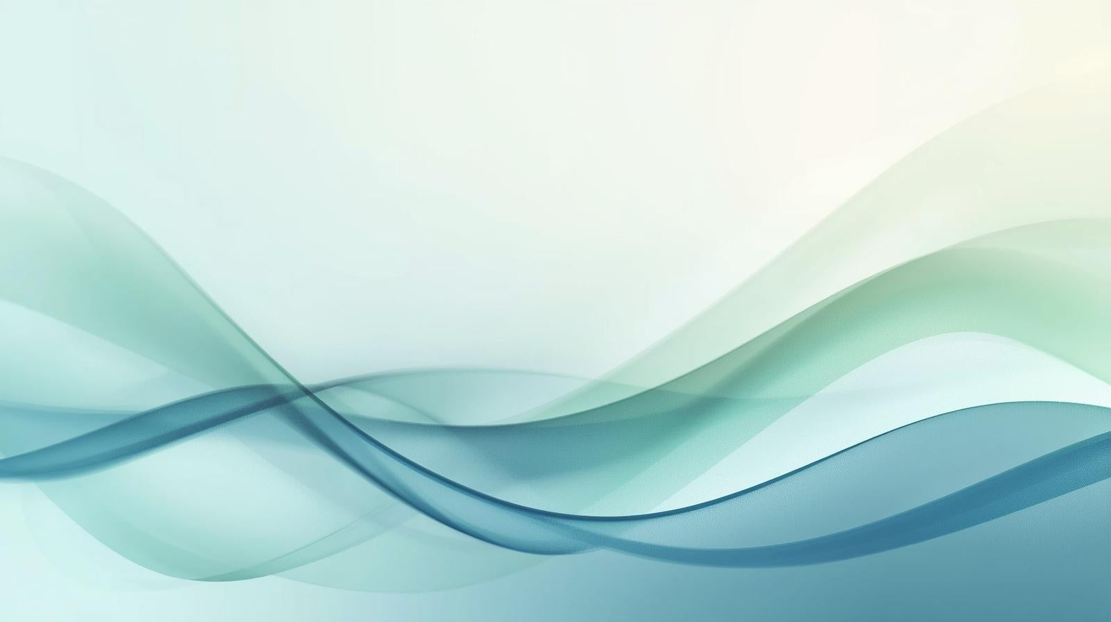Gradient background with wavy lines in blue and green tones